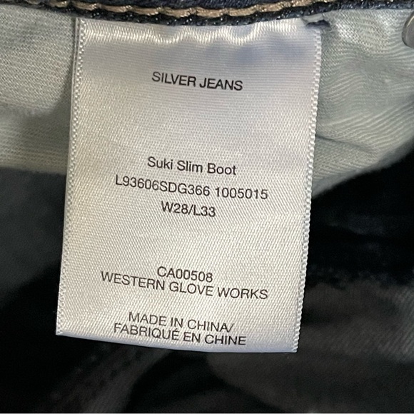 Silver Jeans women’s blue size 28 Suki Mid Slim Boot flap pockets - Picture 8 of 11